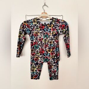 Burton Kids Base Layer Set – Size 5 (EU 110) – Floral Butterfly Print